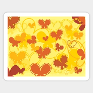 Butterscotch Butterflies Pattern Sticker